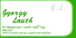 gyorgy lauth business card